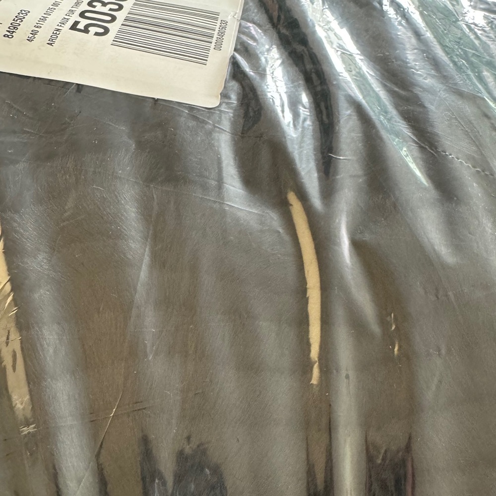 Arden Faux Fur Black Throw Blanket - Picture 7 of 8